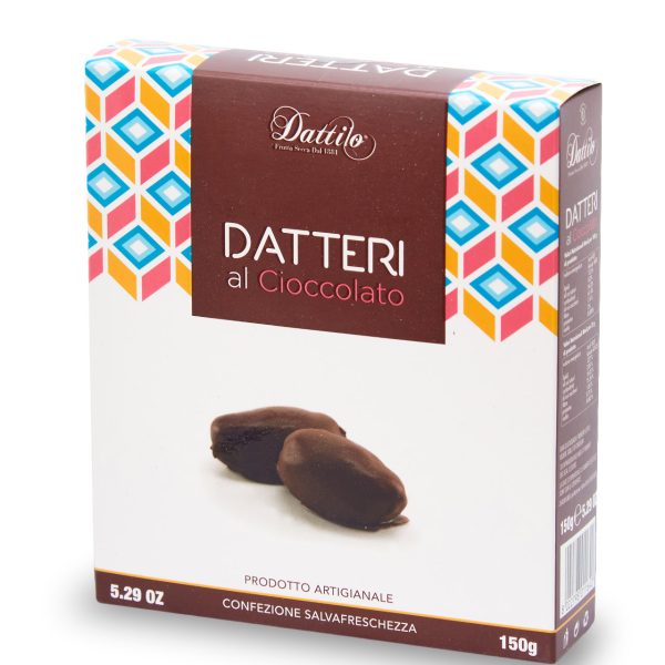 Datteri ricoperti al cioccolato fondente