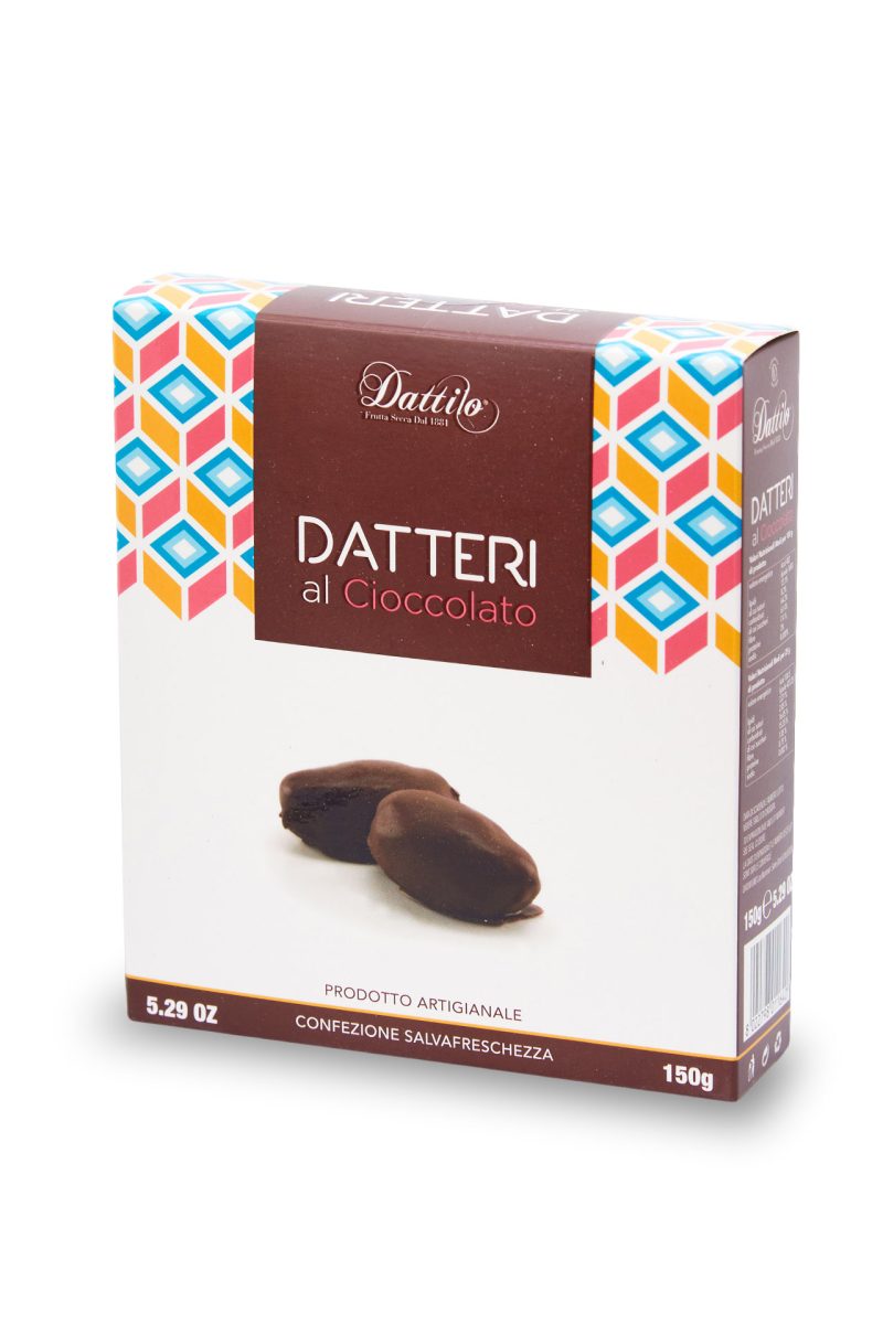 Datteri ricoperti al cioccolato fondente